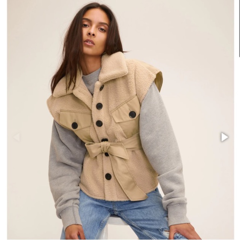 Marissa Webb- FRANKIE SHERPA COATED CANVAS VEST